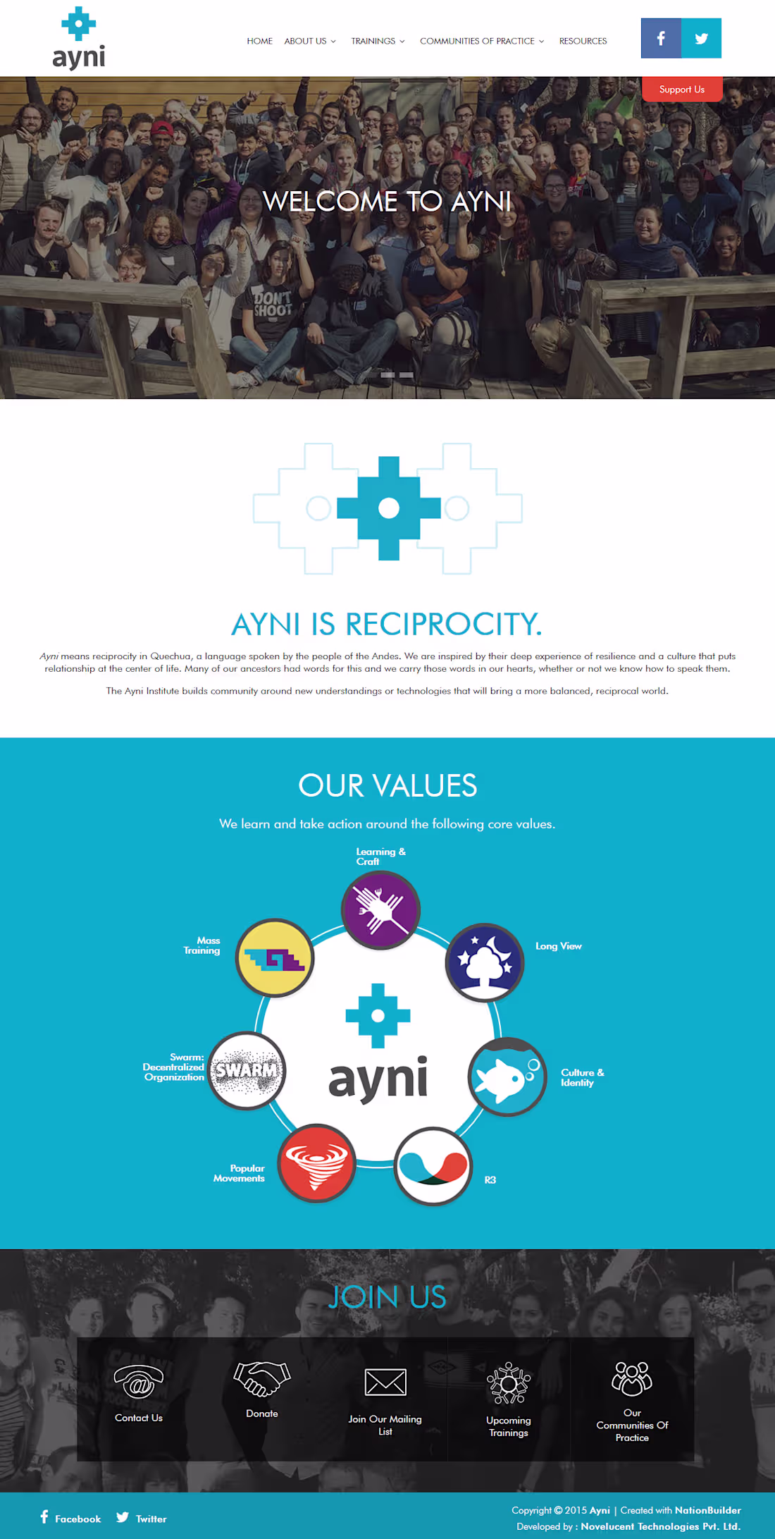 Cover image for NationBuilder site for a non