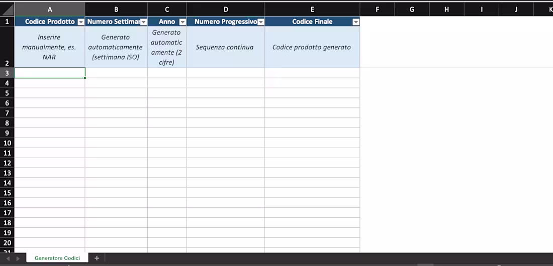 Cover image for Questo file Excel serve per