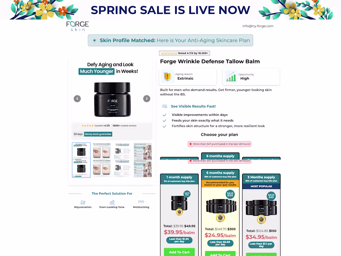 Cover image for Forge Skin Product Page | GemPages