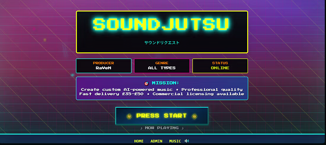 Cover image for Custom Song Creation via Retro 2D Interactive Experience