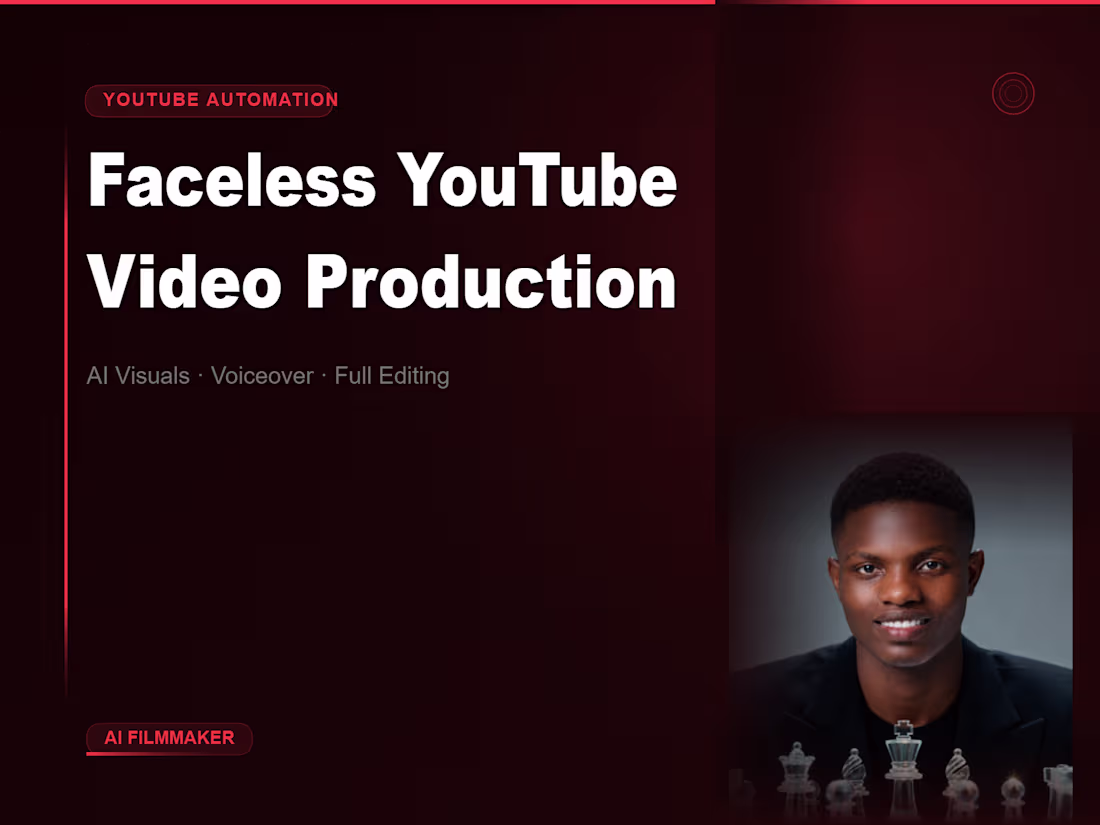 Cover image for Faceless YouTube Channel Video Production with AI
