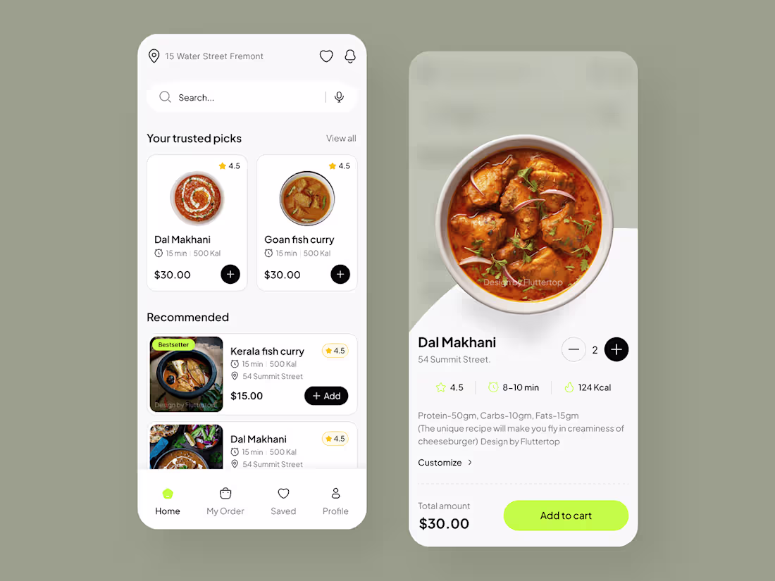 Cover image for Food App UI Design 