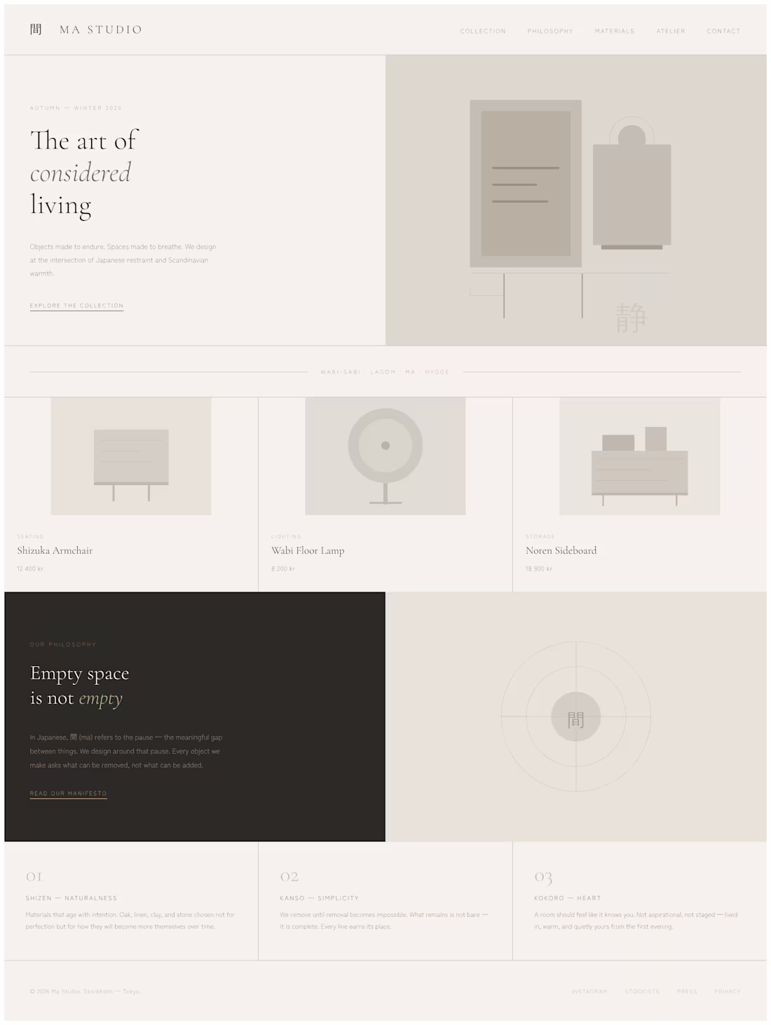 Cover image for Website layout for an imaginary