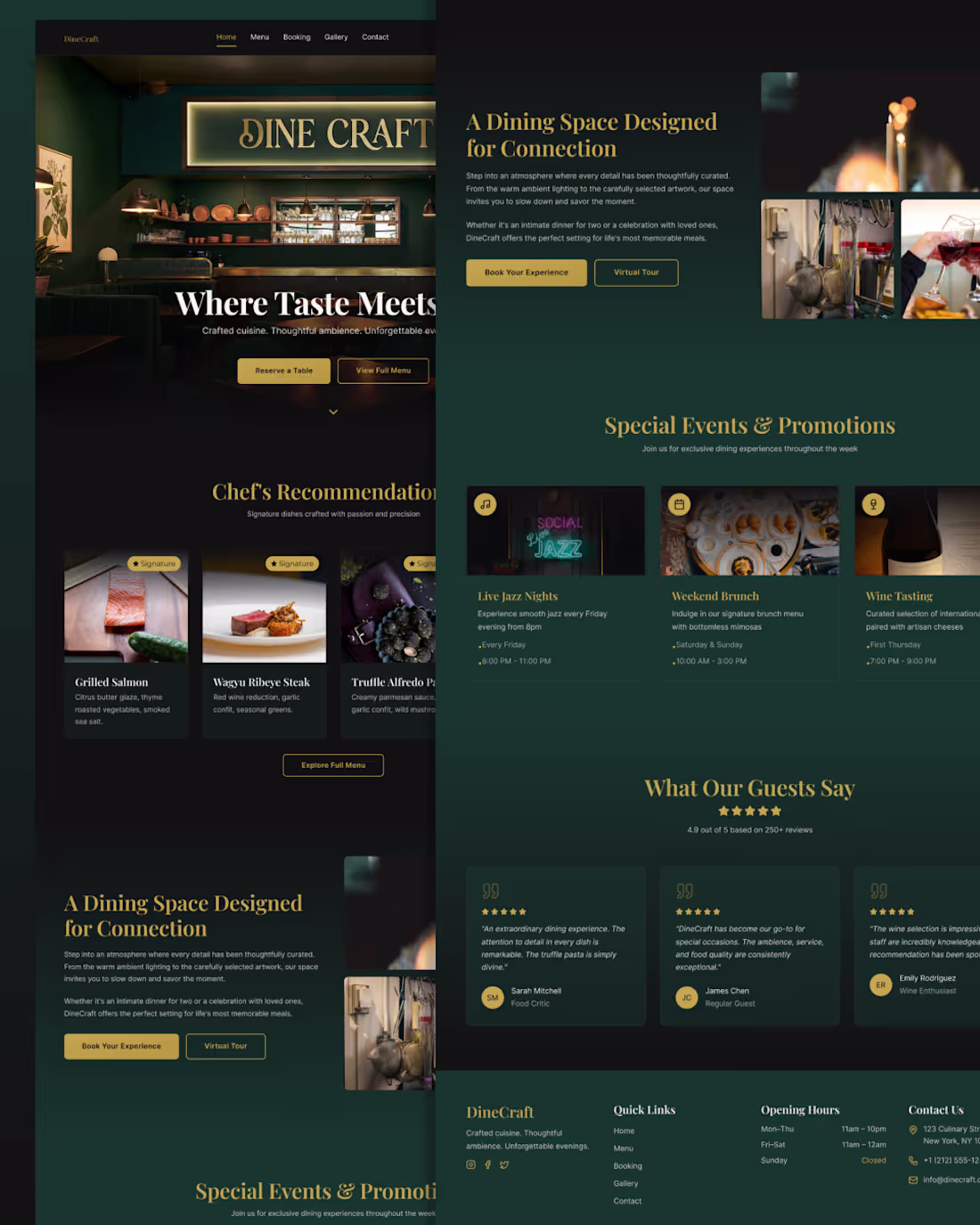 Cover image for DineCraft - Restaurant & Cafe Website Built to serve a feast...
