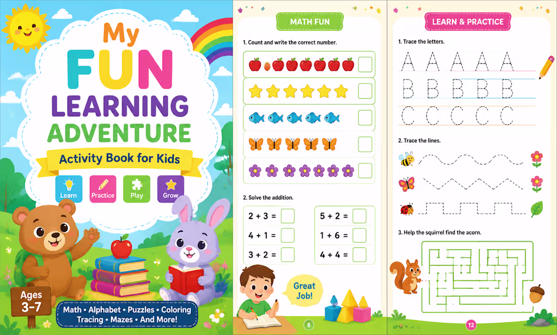 Cover image for children book  cover design