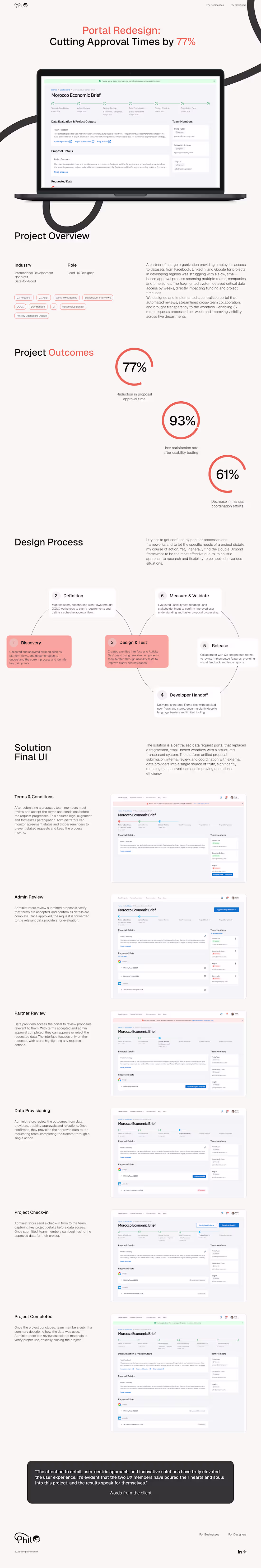 Cover image for Portal Redesign: Cutting Approval Times by 77%