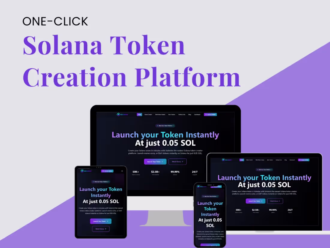 Cover image for Solsmint — Solana Token Creation
I