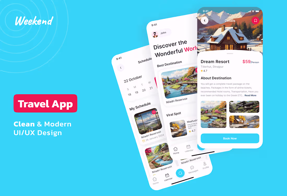 Cover image for Weekend - Travel App