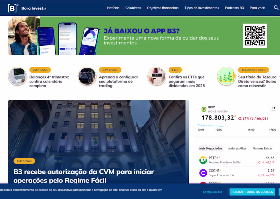 Cover image for WordPress Development: Bora Investir (B3