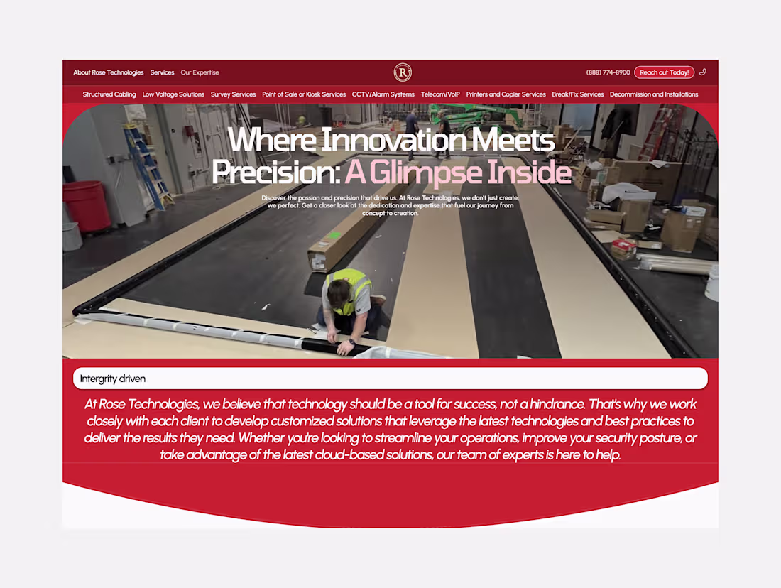 Cover image for Website Development for Rose Technologies
