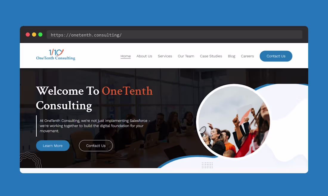 Cover image for OneTenth Consulting Website Design & Development