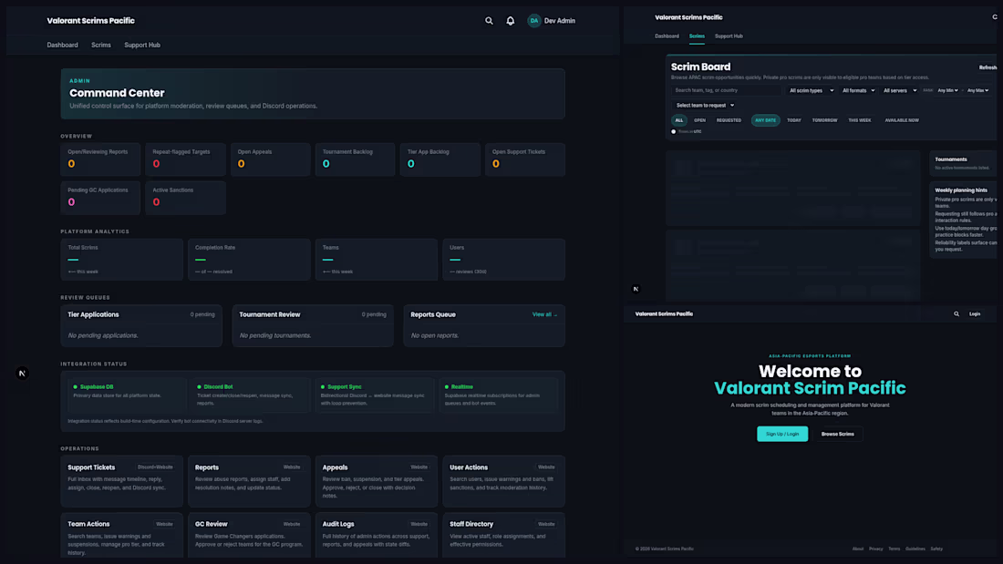 Cover image for ValScrims — UI/UX & Feature
