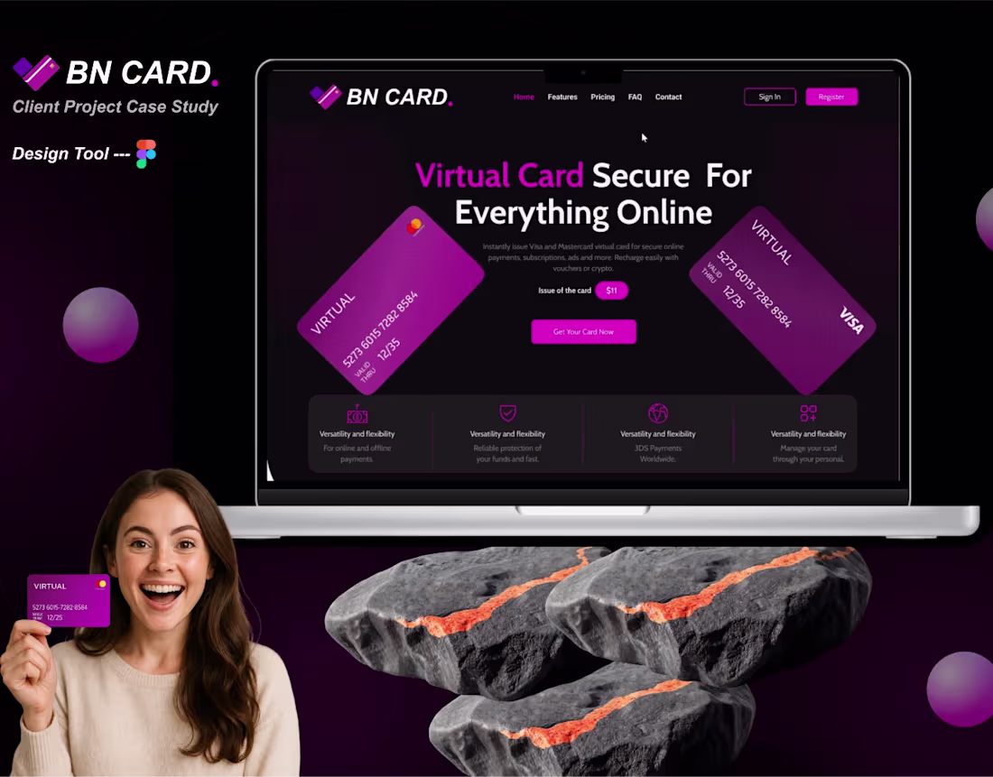 Cover image for BN CARD – Financial Website Design