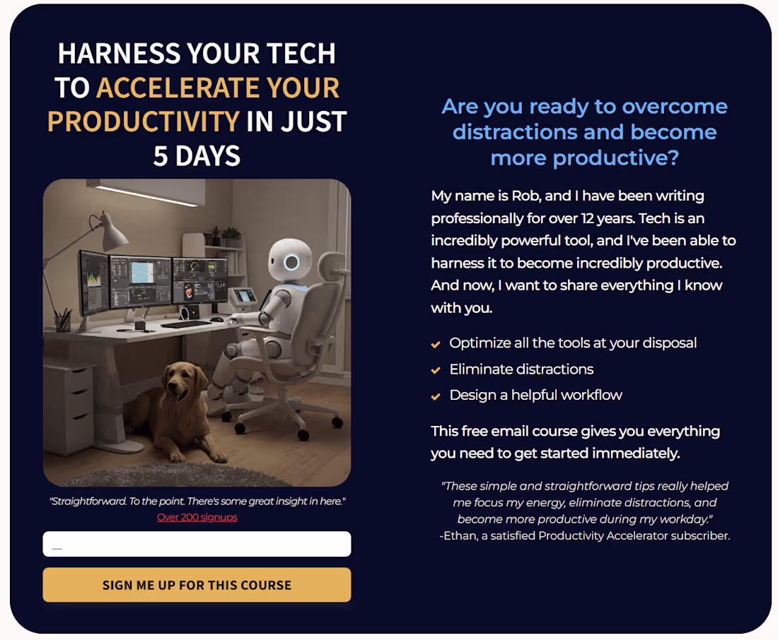 Cover image for Educational Email Course Example