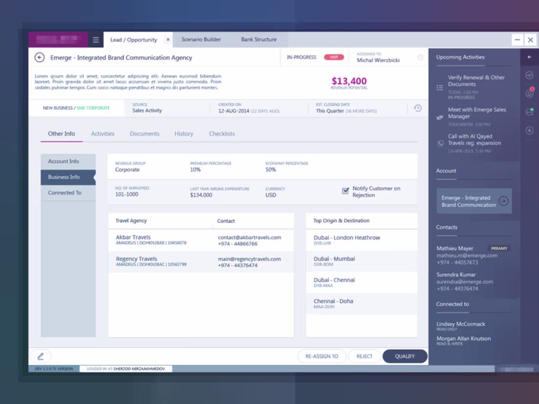 Cover image for CRM - View Lead / Opportunity Panel