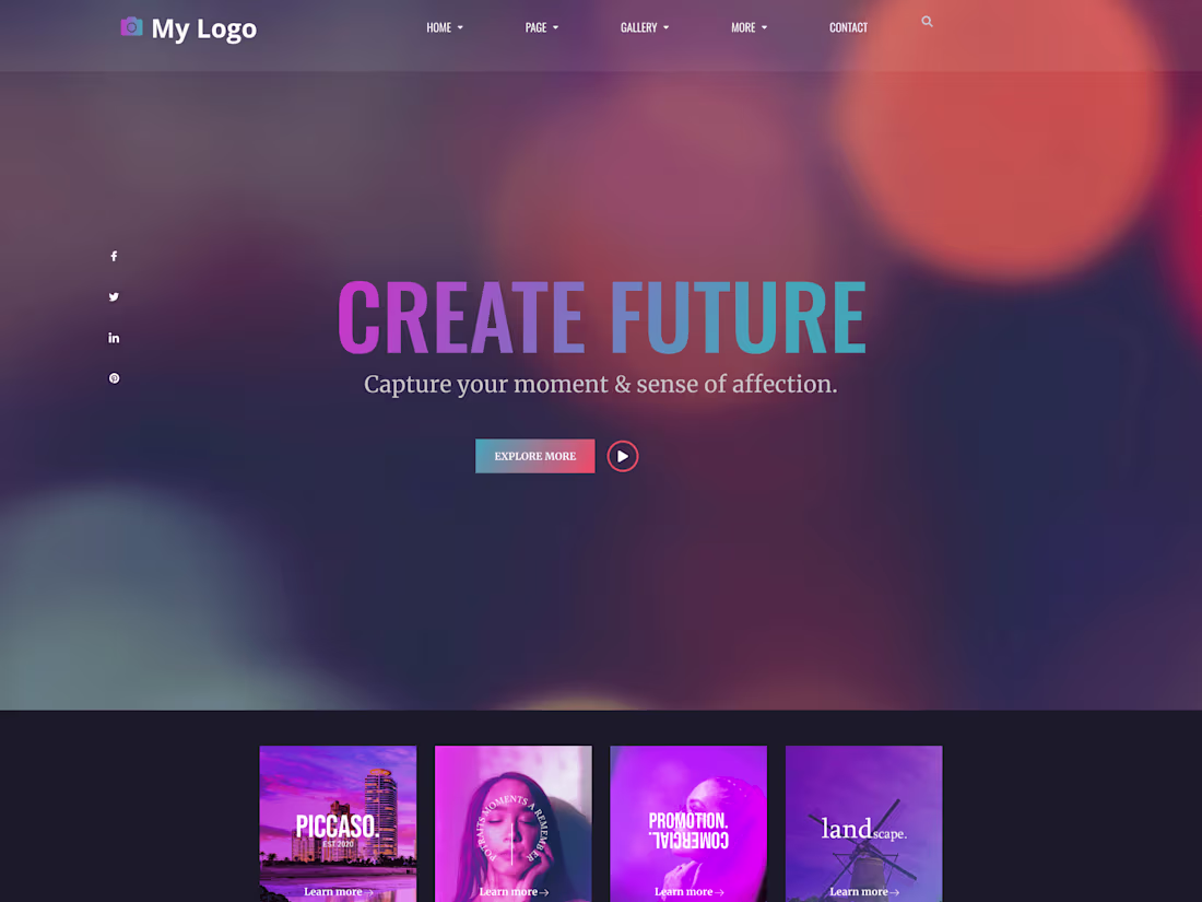 Cover image for Stylish Website UI Design for Photography Services