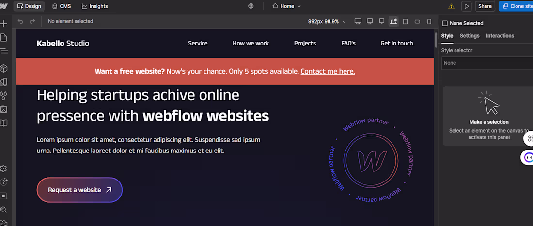 Cover image for webflow project