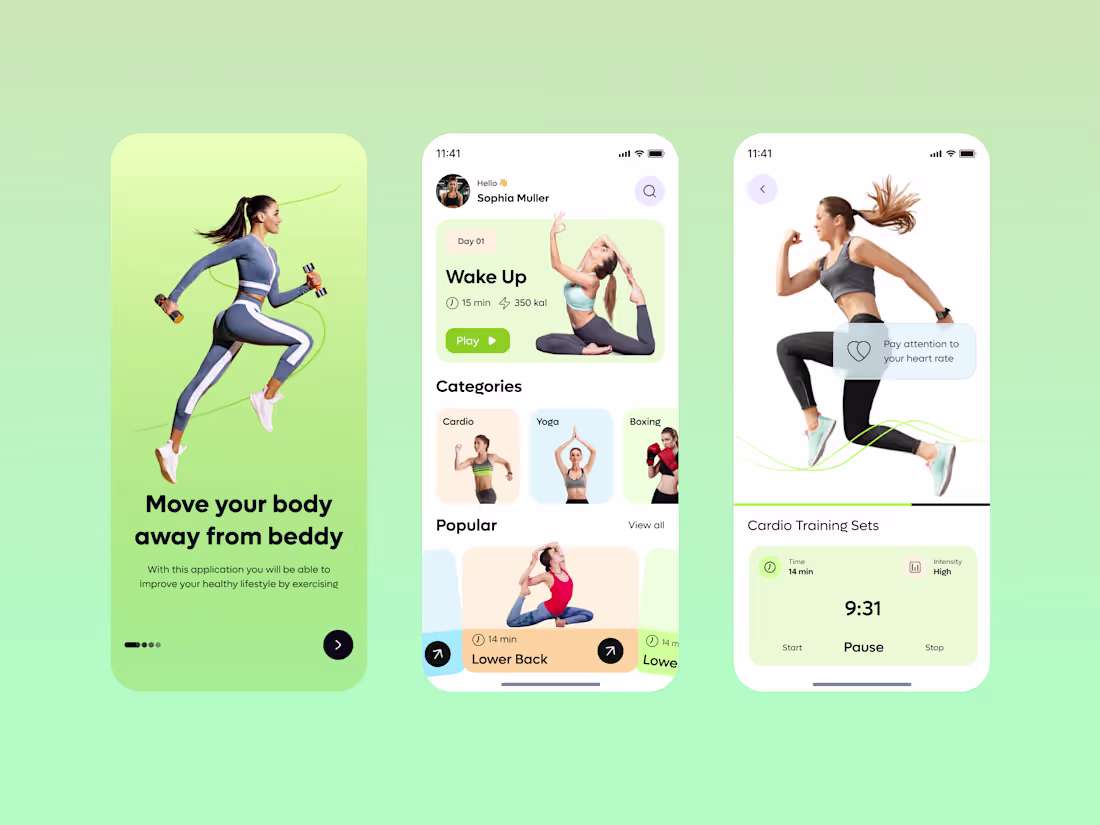 Cover image for Fitness -Workout Mobile App UI