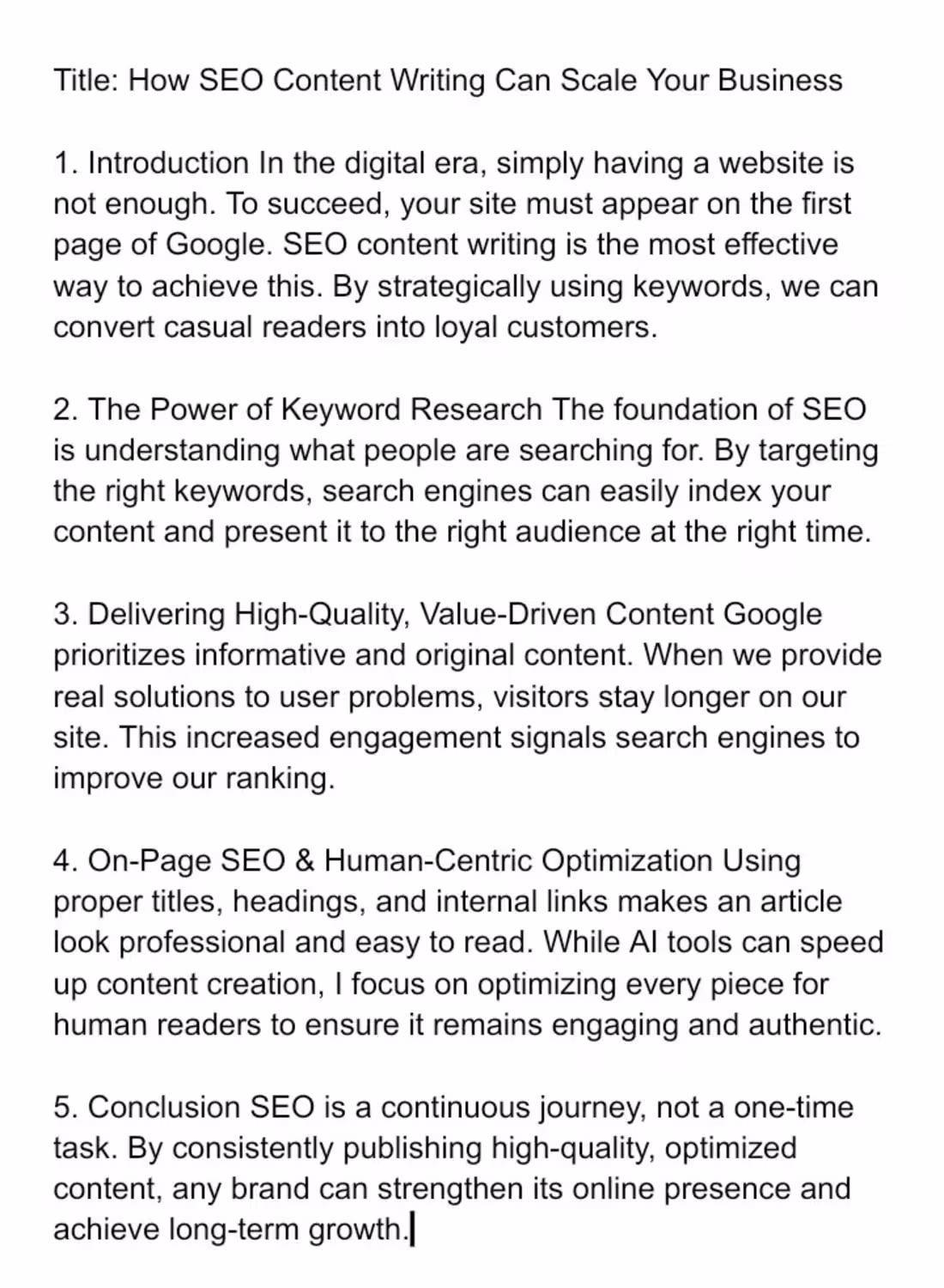 Cover image for Title: How SEO Content Writing Can Scale Your Business