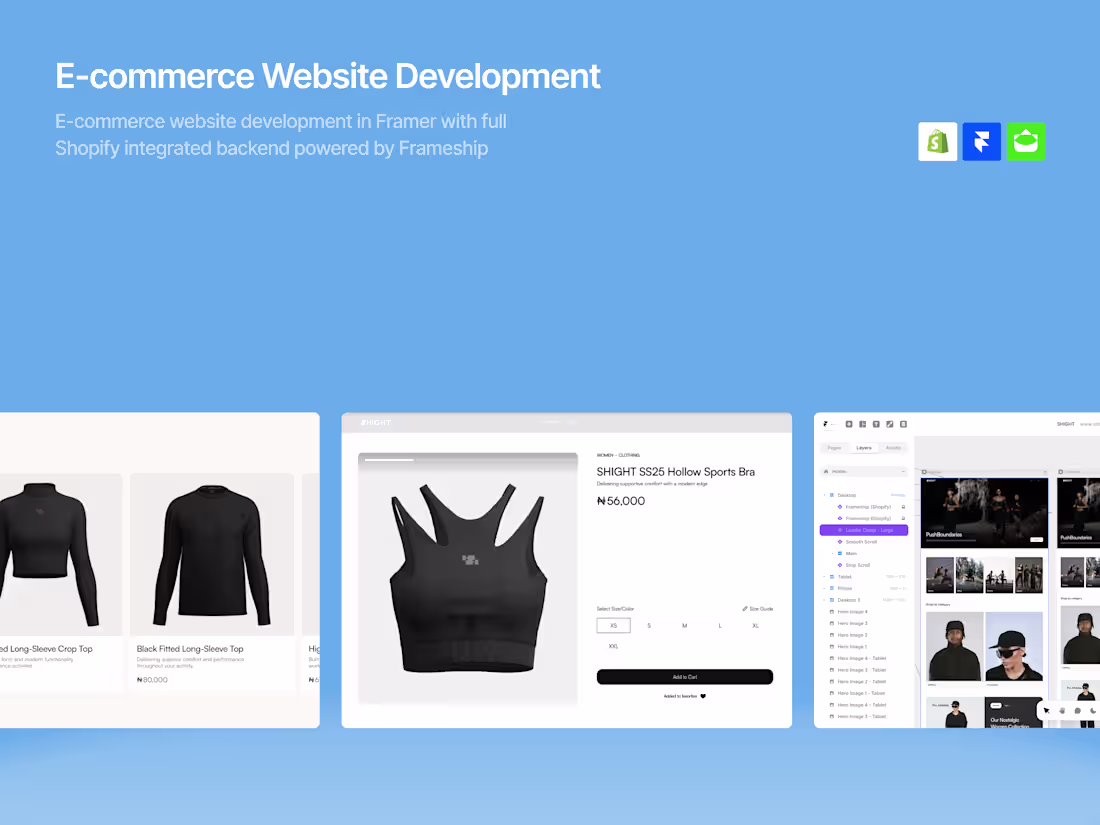 Cover image for Framer E-commerce Website Development