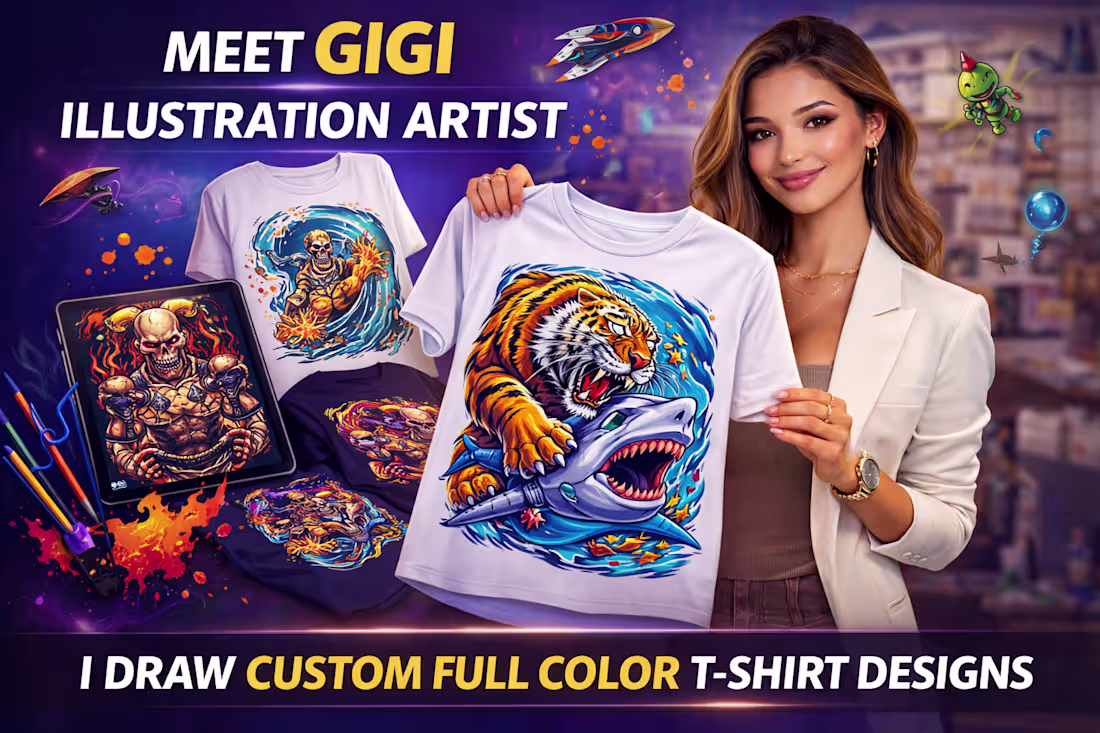 Cover image for Tshirt Illustration artist available come