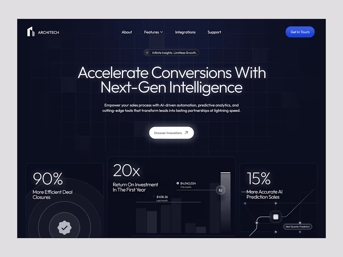 Cover image for ArchiTech - Header Website Design