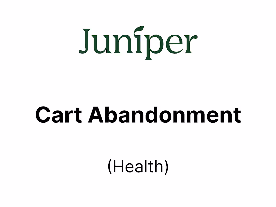Cover image for Juniper Cart Abandonment Series