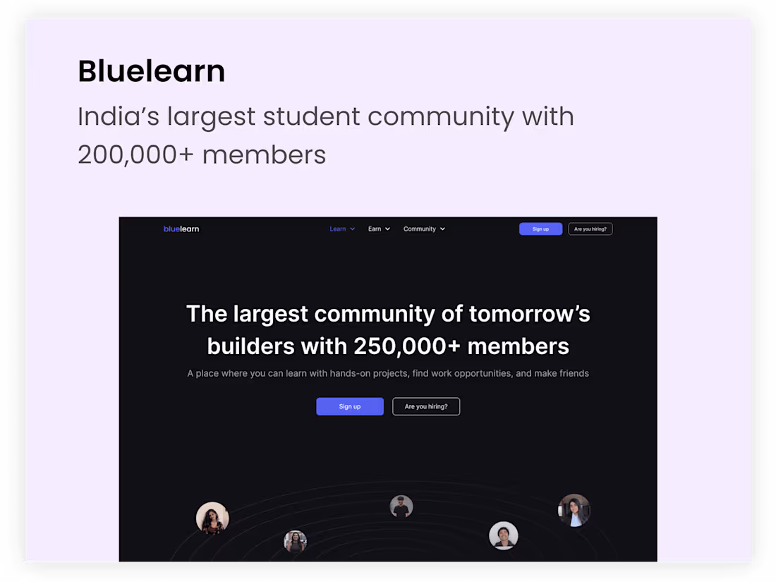 Cover image for Bluelearn website & dashboard design