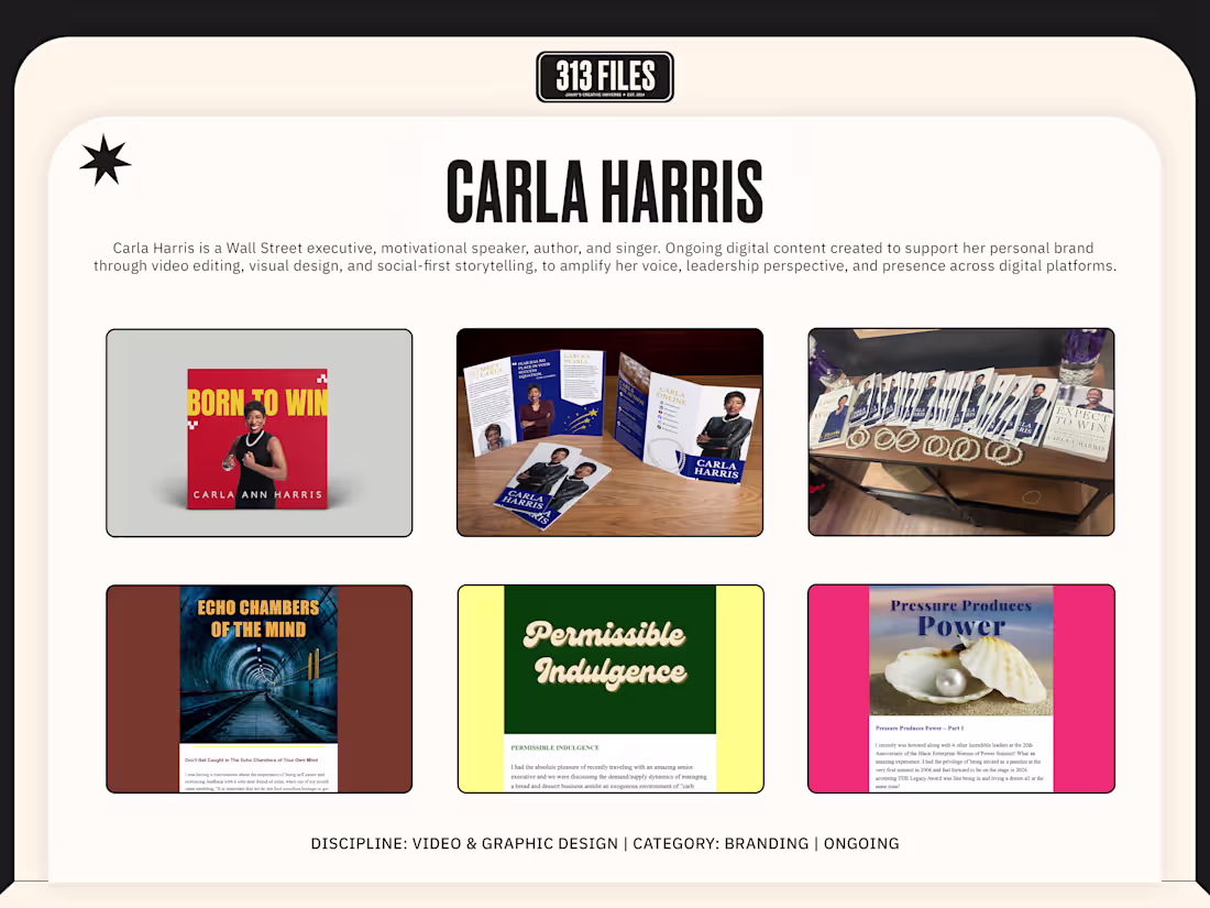 Cover image for Carla Harris Creative Direction
