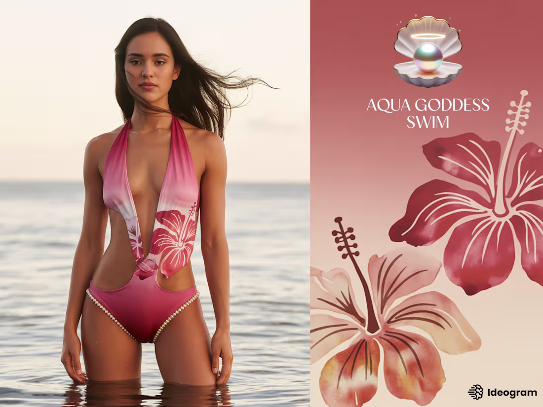 Cover image for Aqua Goddess Swim: Island Luxe Branding