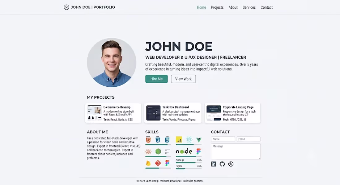 Cover image for Create a basic Web Page For you (Landing page, Portfolio, etc.)