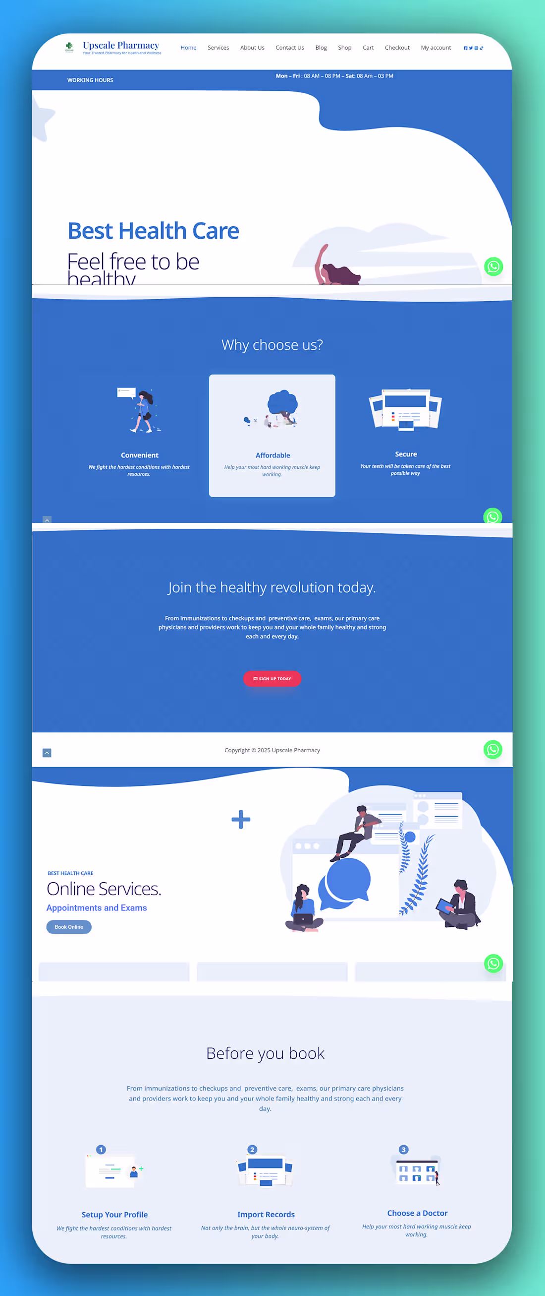 Cover image for Pharmacy Website for a Pharmacy Shop, built with wordpress a...