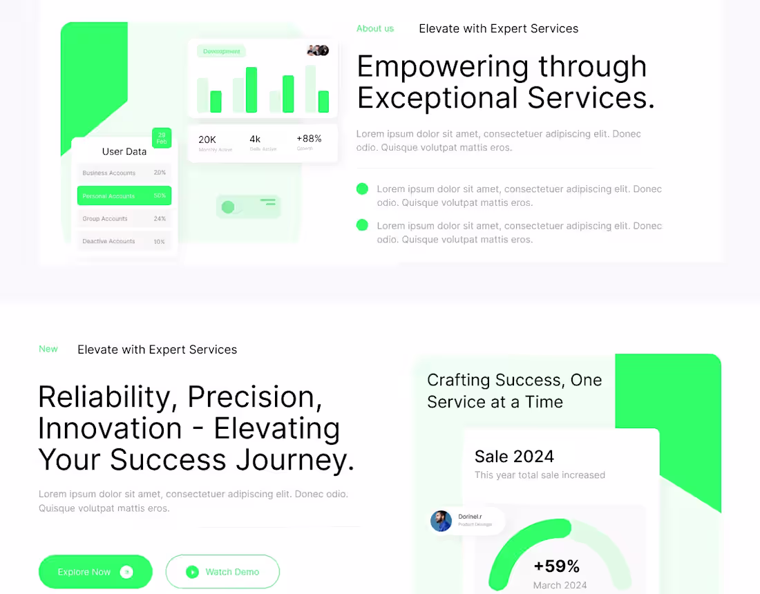 Cover image for Saas Landing Page Desing