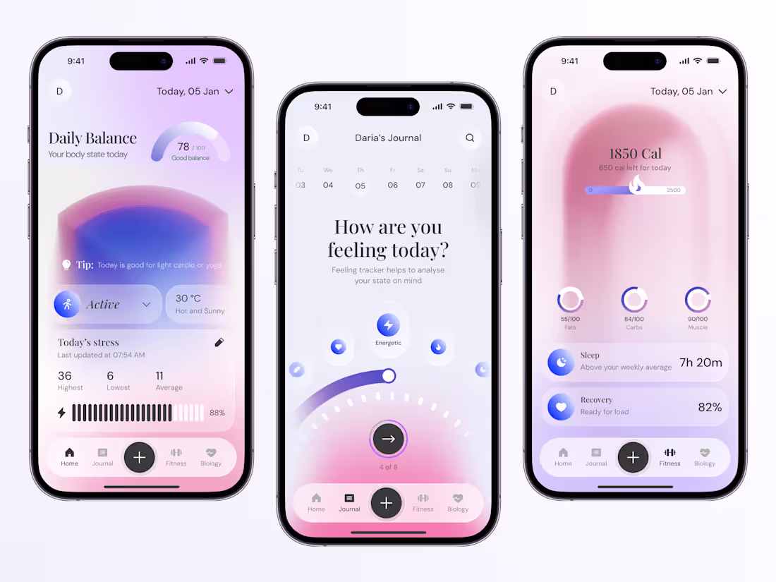 Cover image for Soft Pulse is a mobile interface concept exploring rhythm, s...