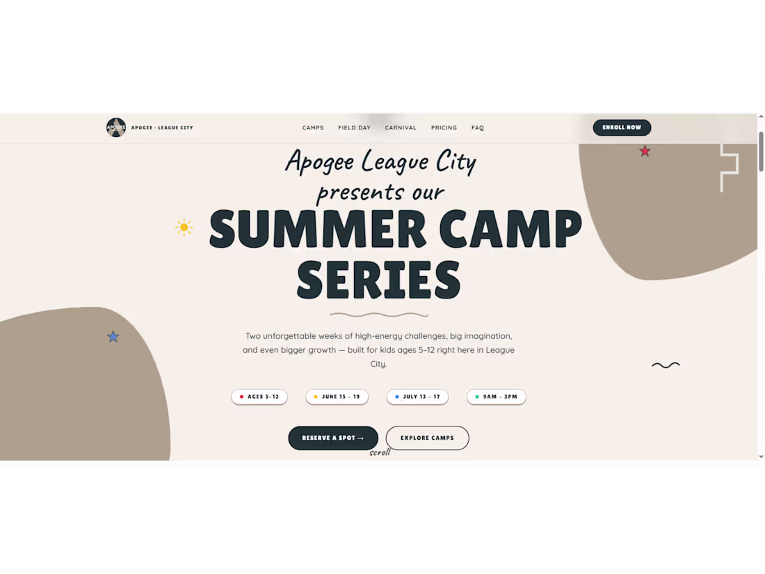 Cover image for The Apogee League City Summer