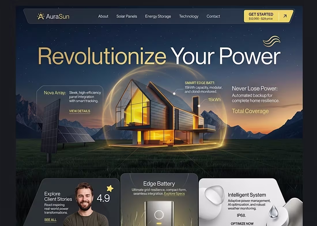 Cover image for AuraSun Modern Sustainable Tech &