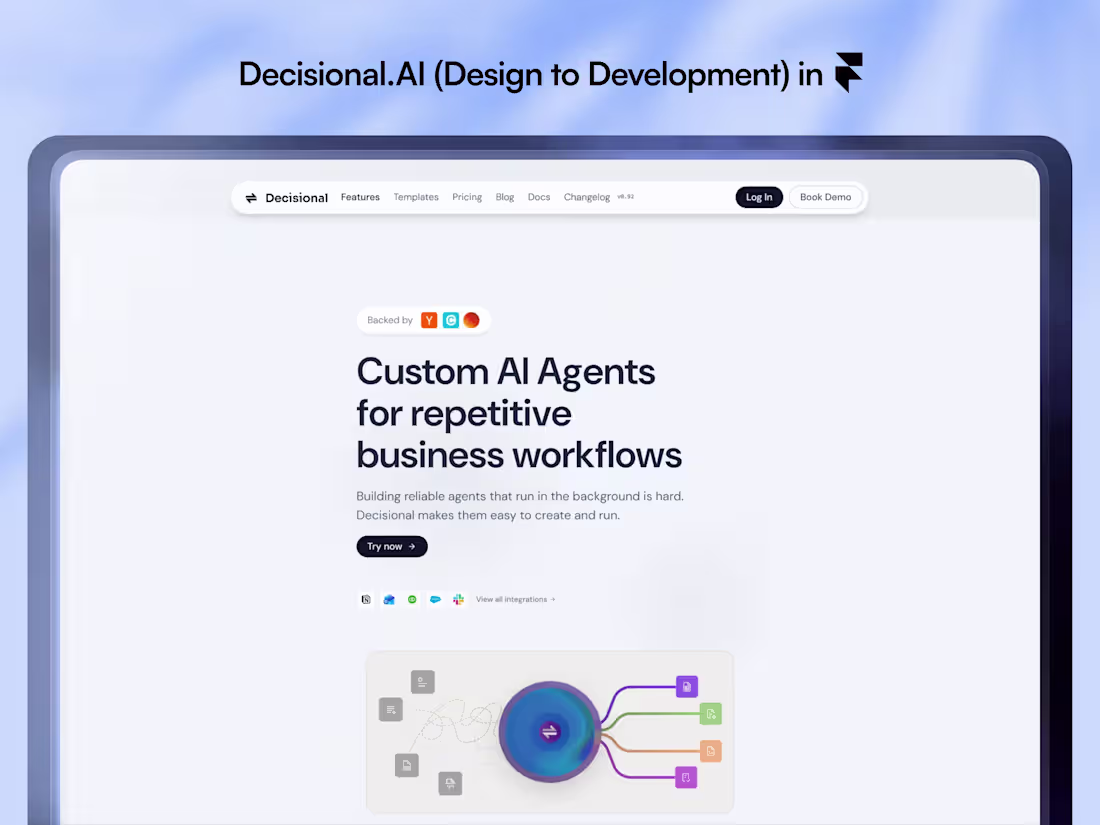 Cover image for Decisional AI Framer Website Development