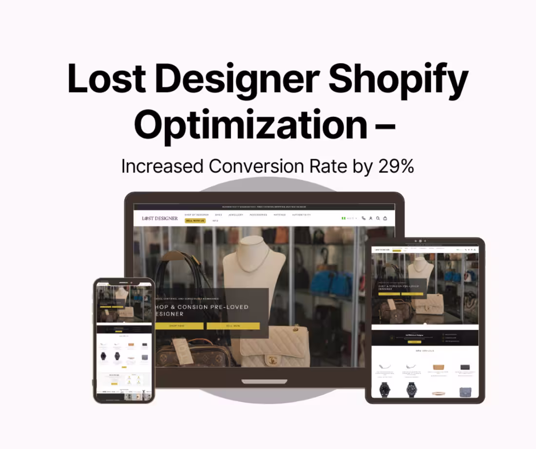 Cover image for Lost Designer Shopify Optimization –