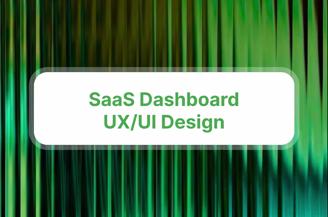 Cover image for SaaS Dashboard UX/UI Design