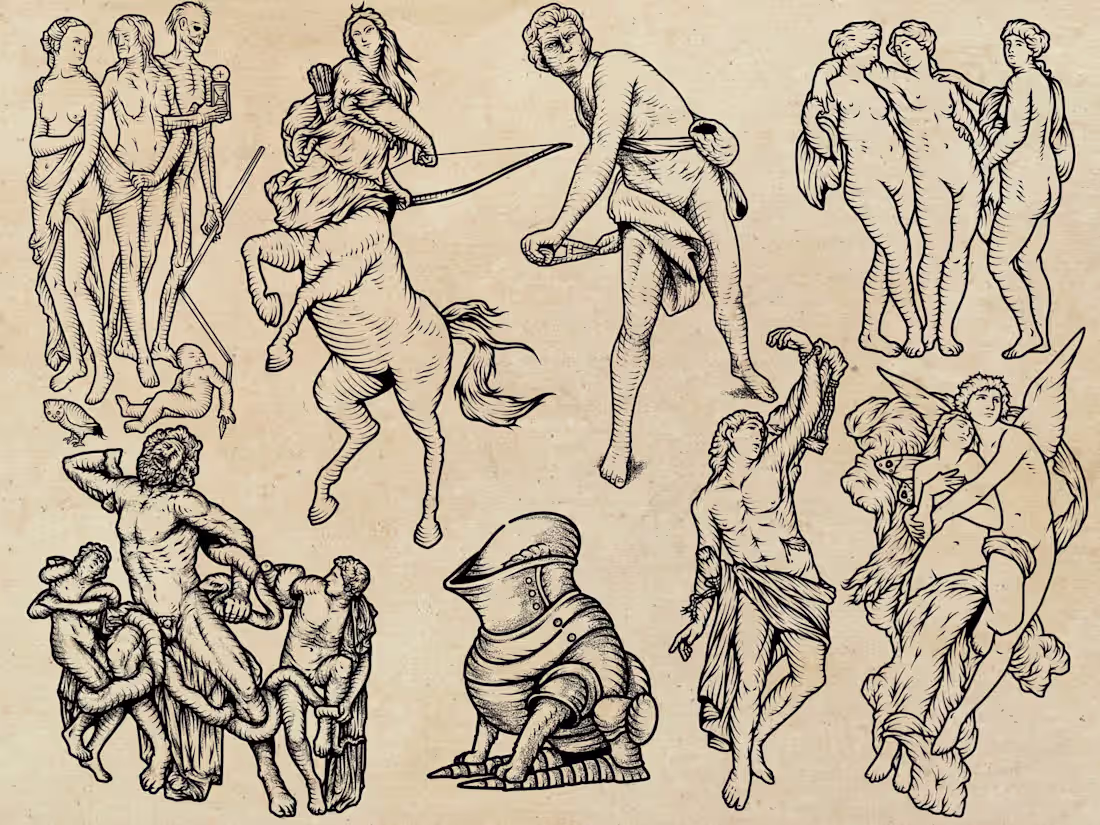 Cover image for Tattoo Designs with Engraving Aesthetic