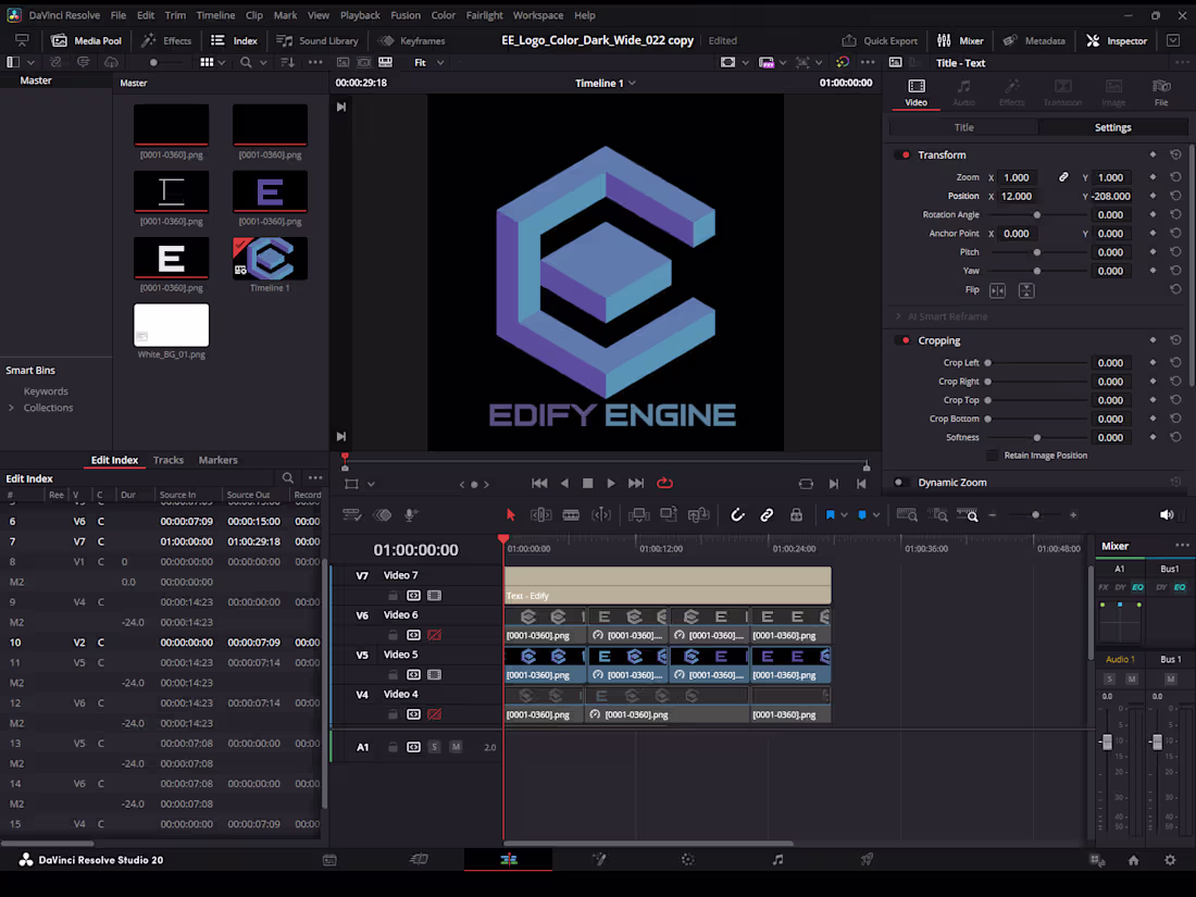 Cover image for Logo Branding design for Edify Engine