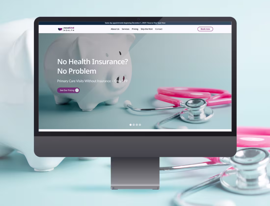 Cover image for Responsive Website for a Medical Center – Novakind Health