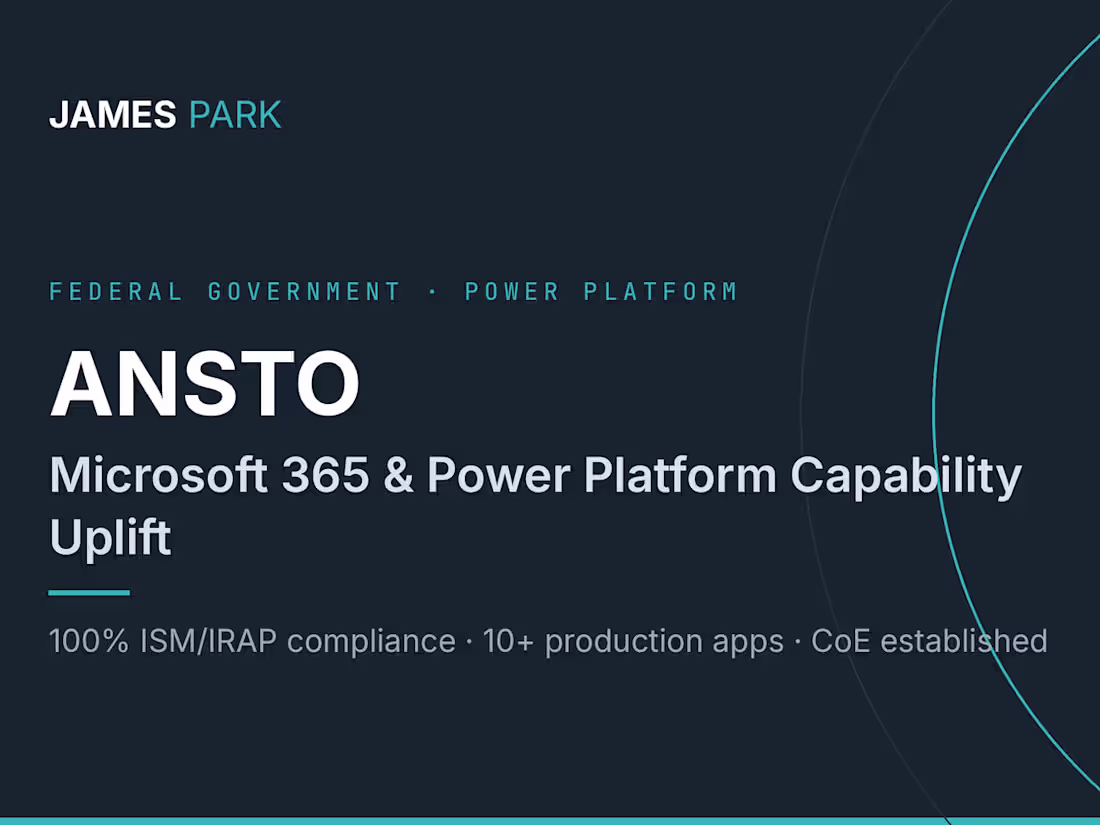 Cover image for ANSTO: Microsoft 365 & Power Platform Capability Uplift