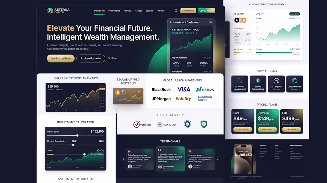 Cover image for Fintech & Wealth Management UI