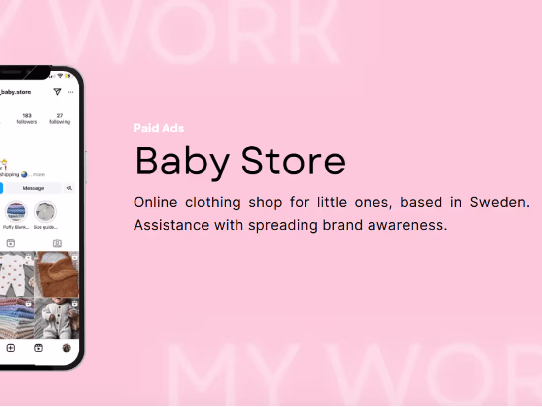 Cover image for Paid Advertising for baby store