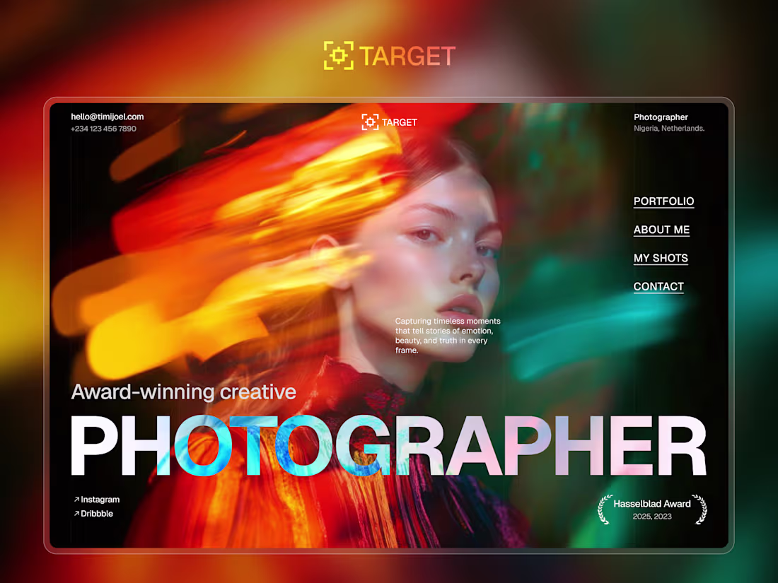 Cover image for Target - Free Framer Photography Template.