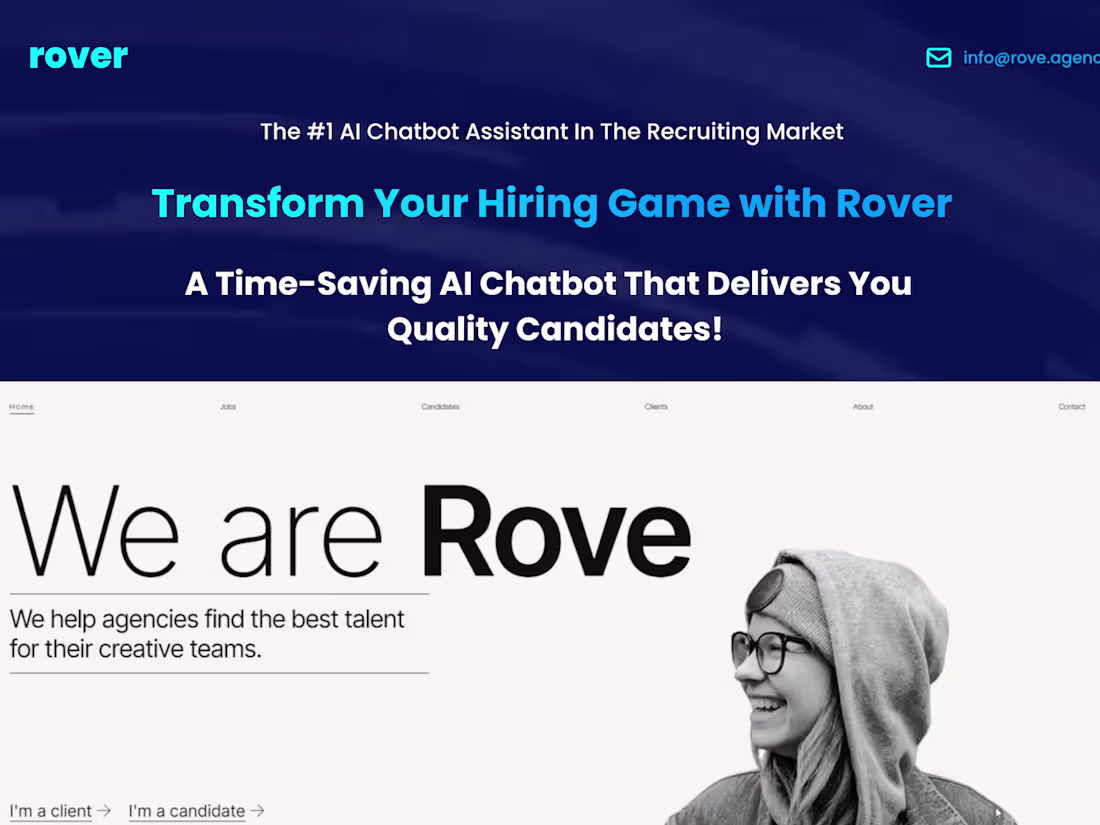 Cover image for AskRover AI Chatbot Landing Page