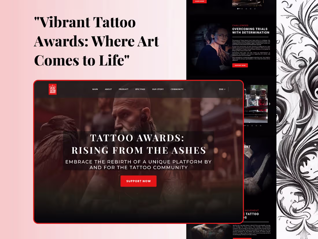 Cover image for Tattoo Community – Dynamic Website