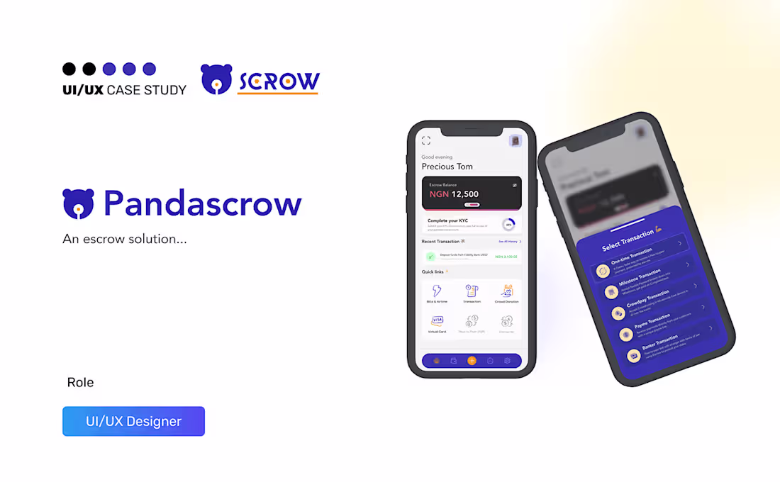 Cover image for Pandascrow (Fintech Case Study)