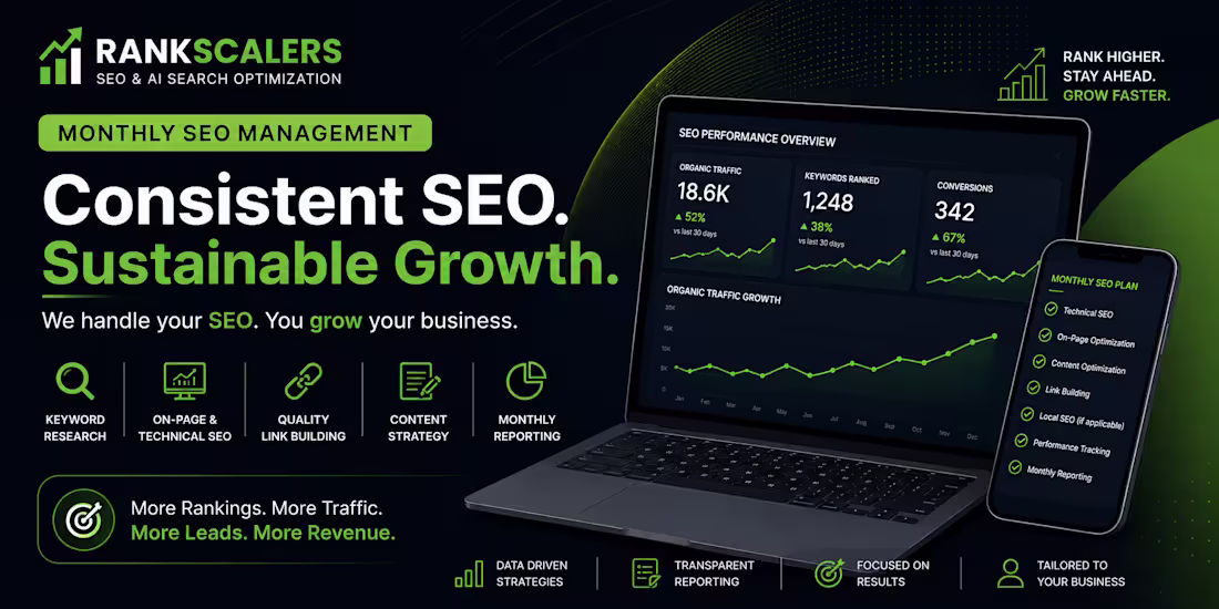 Cover image for Monthly SEO Management